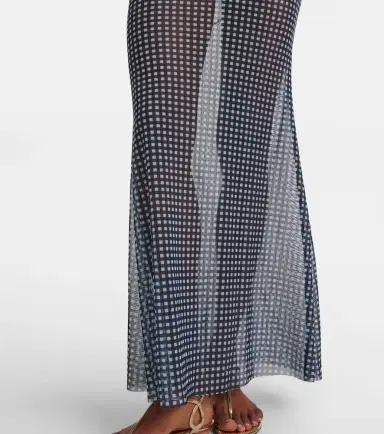 Bananhot Solay gingham mesh maxi dress | Thumbnail 5 Bananhot Solay gingham mesh maxi dress | Thumbnail 5