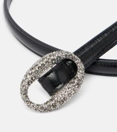 Saint Laurent Crystal-embellished leather belt | Thumbnail 2 Saint Laurent Crystal-embellished leather belt | Thumbnail 2
