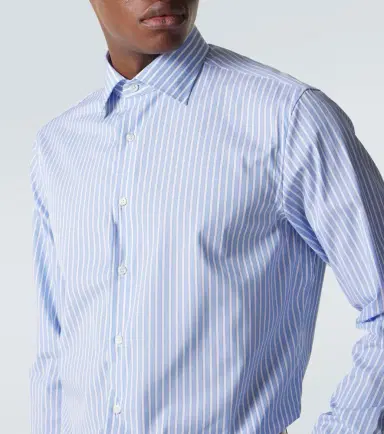 Canali Striped cotton poplin shirt | Thumbnail 3 Canali Striped cotton poplin shirt | Thumbnail 3