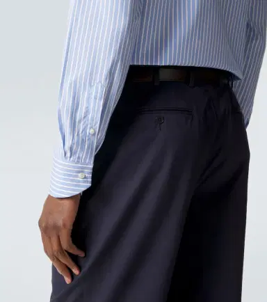 Canali Striped cotton poplin shirt | Thumbnail 4 Canali Striped cotton poplin shirt | Thumbnail 4