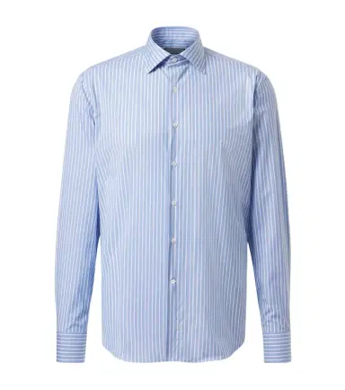 Canali Striped cotton poplin shirt | Thumbnail 1 Canali Striped cotton poplin shirt | Thumbnail 1