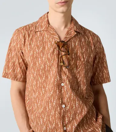 Canali Printed cotton-blend bowling shirt | Thumbnail 2 Canali Printed cotton-blend bowling shirt | Thumbnail 2