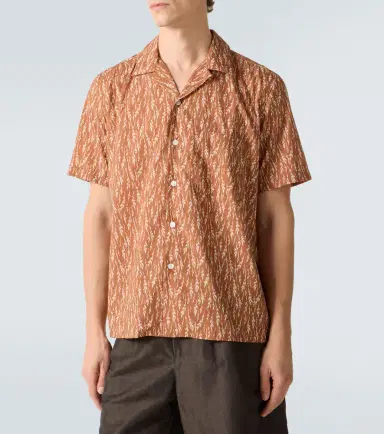 Canali Printed cotton-blend bowling shirt | Thumbnail 3 Canali Printed cotton-blend bowling shirt | Thumbnail 3