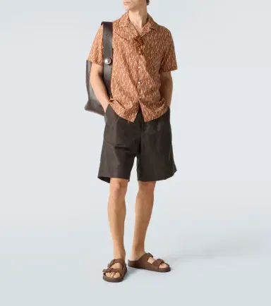 Canali Printed cotton-blend bowling shirt | Thumbnail 4 Canali Printed cotton-blend bowling shirt | Thumbnail 4