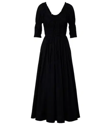 DÔEN Dôen Shirred cotton midi dress | Thumbnail 1 DÔEN Dôen Shirred cotton midi dress | Thumbnail 1