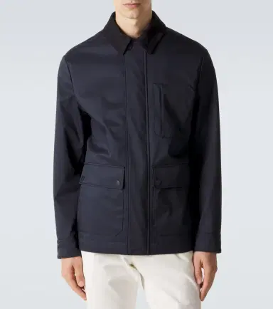 Canali Suede-trimmed blouson jacket | Thumbnail 4 Canali Suede-trimmed blouson jacket | Thumbnail 4