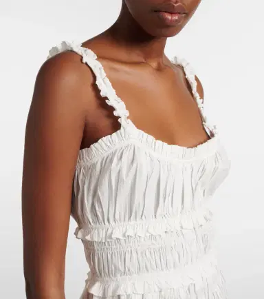 DÔEN Dôen Marianne ruffled cotton poplin midi dress | Thumbnail 3 DÔEN Dôen Marianne ruffled cotton poplin midi dress | Thumbnail 3