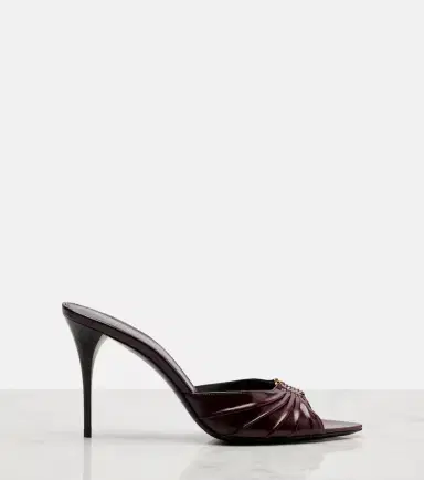 Saint Laurent Babylone Cassandre leather mules | Thumbnail 4 Saint Laurent Babylone Cassandre leather mules | Thumbnail 4