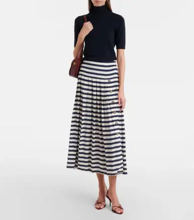 Rixo Lea striped midi skirt | Thumbnail 4 Rixo Lea striped midi skirt | Thumbnail 4