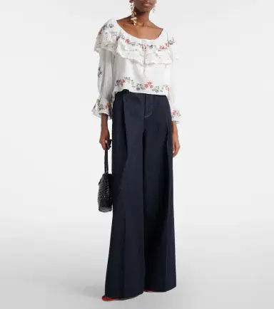 Rixo Maurine embroidered ruffled cotton top | Thumbnail 5 Rixo Maurine embroidered ruffled cotton top | Thumbnail 5