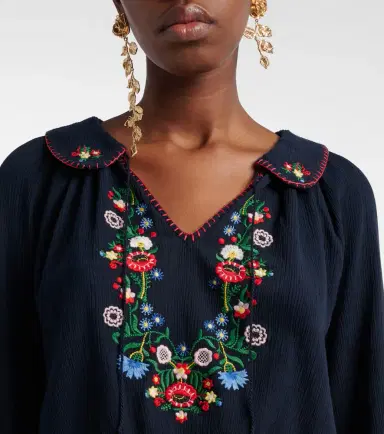 Rixo Sofira embroidered cotton top | Thumbnail 2 Rixo Sofira embroidered cotton top | Thumbnail 2