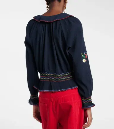 Rixo Sofira embroidered cotton top | Thumbnail 3 Rixo Sofira embroidered cotton top | Thumbnail 3