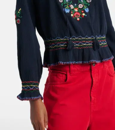 Rixo Sofira embroidered cotton top | Thumbnail 5 Rixo Sofira embroidered cotton top | Thumbnail 5