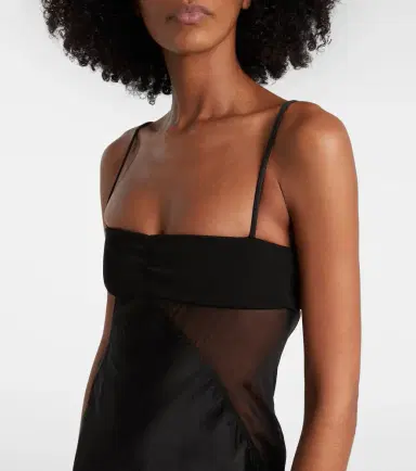 Rick Owens Combo silk-trimmed satin gown | Thumbnail 5 Rick Owens Combo silk-trimmed satin gown | Thumbnail 5