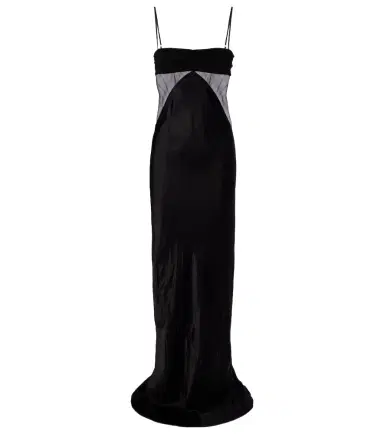Rick Owens Combo silk-trimmed satin gown | Thumbnail 1 Rick Owens Combo silk-trimmed satin gown | Thumbnail 1