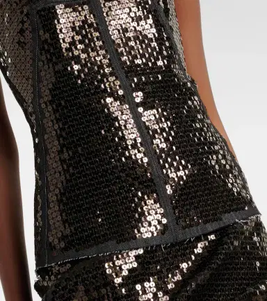 Rick Owens Sequined denim bustier top | Thumbnail 4 Rick Owens Sequined denim bustier top | Thumbnail 4