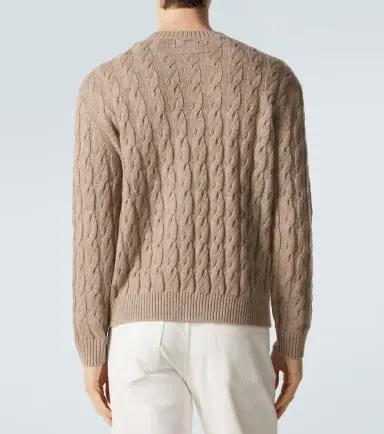 Zegna Cable-knit linen, cashmere, and silk sweater | Thumbnail 3 Zegna Cable-knit linen, cashmere, and silk sweater | Thumbnail 3
