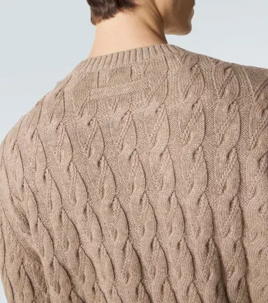 Zegna Cable-knit linen, cashmere, and silk sweater | Thumbnail 5 Zegna Cable-knit linen, cashmere, and silk sweater | Thumbnail 5