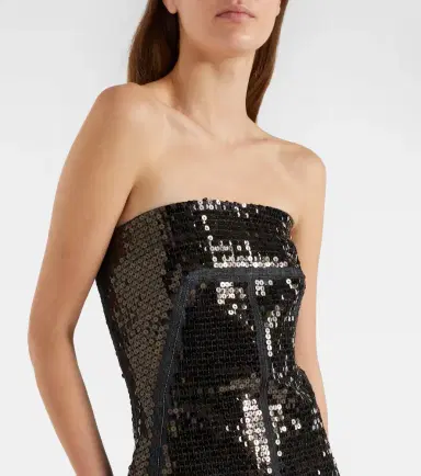Rick Owens Sequined denim bustier gown | Thumbnail 5 Rick Owens Sequined denim bustier gown | Thumbnail 5