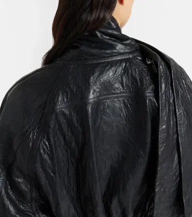 Rick Owens Scarf Light leather biker jacket | Thumbnail 3 Rick Owens Scarf Light leather biker jacket | Thumbnail 3
