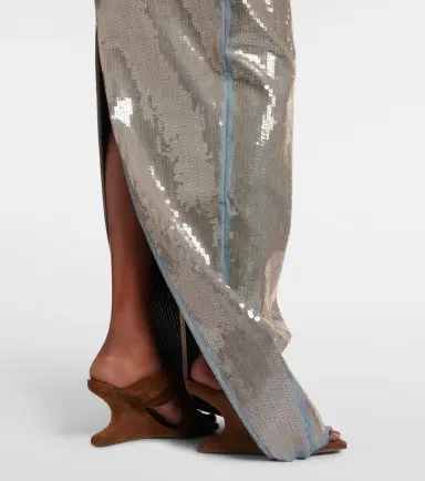 Rick Owens Prong sequined denim gown | Thumbnail 4 Rick Owens Prong sequined denim gown | Thumbnail 4