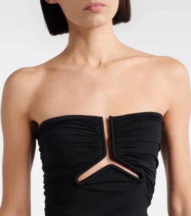 Rick Owens Cutout ruched strapless top | Thumbnail 2 Rick Owens Cutout ruched strapless top | Thumbnail 2
