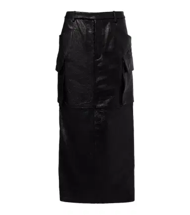 Rick Owens Firbanks leather midi skirt | Thumbnail 1 Rick Owens Firbanks leather midi skirt | Thumbnail 1