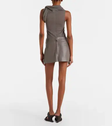 Rick Owens Fog leather miniskirt | Thumbnail 2 Rick Owens Fog leather miniskirt | Thumbnail 2