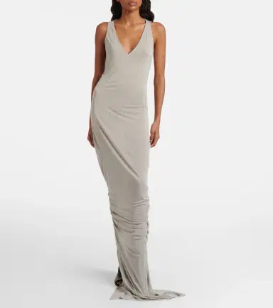Rick Owens Gathered jersey maxi dress | Thumbnail 2 Rick Owens Gathered jersey maxi dress | Thumbnail 2