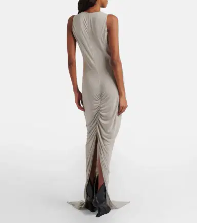 Rick Owens Gathered jersey maxi dress | Thumbnail 3 Rick Owens Gathered jersey maxi dress | Thumbnail 3