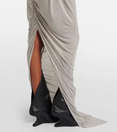 Rick Owens Gathered jersey maxi dress | Thumbnail 4 Rick Owens Gathered jersey maxi dress | Thumbnail 4