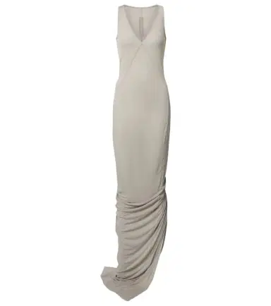 Rick Owens Gathered jersey maxi dress | Thumbnail 1 Rick Owens Gathered jersey maxi dress | Thumbnail 1