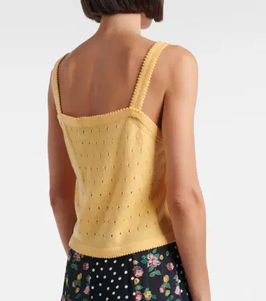 Rixo Perla embroidered pointelle wool tank top | Thumbnail 3 Rixo Perla embroidered pointelle wool tank top | Thumbnail 3