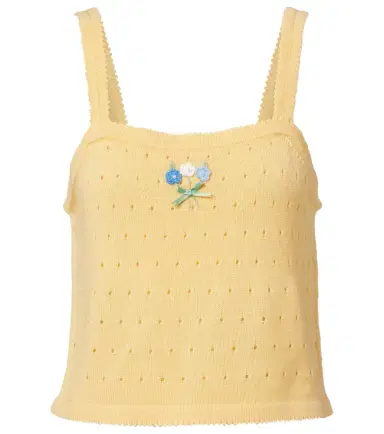 Rixo Perla embroidered pointelle wool tank top | Thumbnail 1 Rixo Perla embroidered pointelle wool tank top | Thumbnail 1