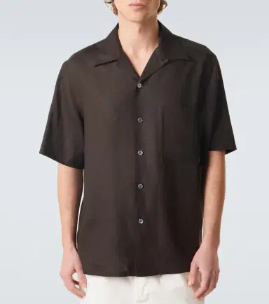 Zegna Linen bowling shirt | Thumbnail 3 Zegna Linen bowling shirt | Thumbnail 3