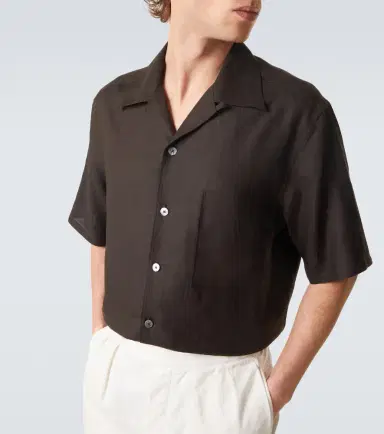 Zegna Linen bowling shirt | Thumbnail 6 Zegna Linen bowling shirt | Thumbnail 6