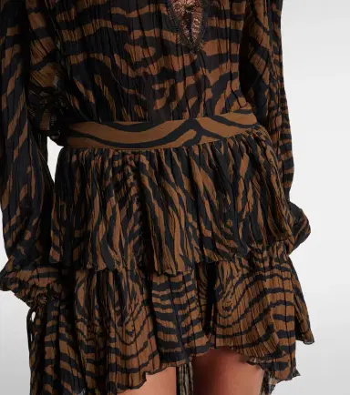 BLUMARINE Asymmetric ruffled printed miniskirt | Thumbnail 3 BLUMARINE Asymmetric ruffled printed miniskirt | Thumbnail 3