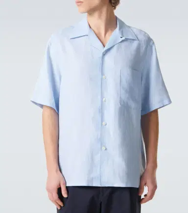 Zegna Linen bowling shirt | Thumbnail 5 Zegna Linen bowling shirt | Thumbnail 5