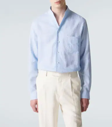 Zegna Linen chambray shirt | Thumbnail 2 Zegna Linen chambray shirt | Thumbnail 2