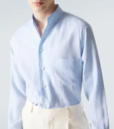 Zegna Linen chambray shirt | Thumbnail 6 Zegna Linen chambray shirt | Thumbnail 6