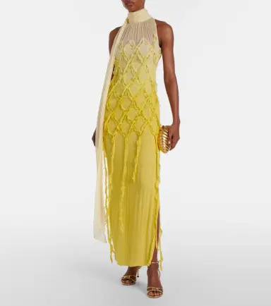 Blumarine Embellished crepon maxi dress | Thumbnail 3 Blumarine Embellished crepon maxi dress | Thumbnail 3