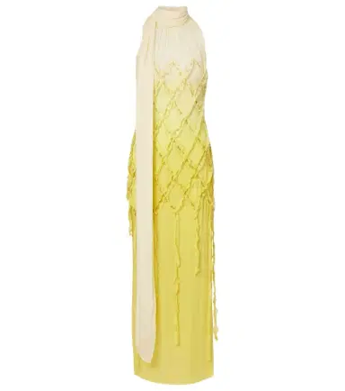 Blumarine Embellished crepon maxi dress | Thumbnail 1 Blumarine Embellished crepon maxi dress | Thumbnail 1