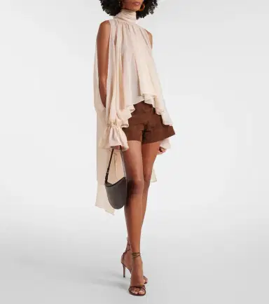 Blumarine Asymmetric georgette blouse | Thumbnail 4 Blumarine Asymmetric georgette blouse | Thumbnail 4