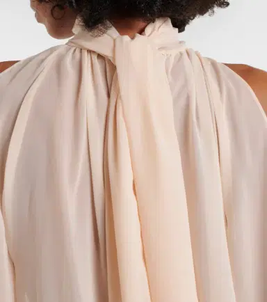 Blumarine Asymmetric georgette blouse | Thumbnail 5 Blumarine Asymmetric georgette blouse | Thumbnail 5