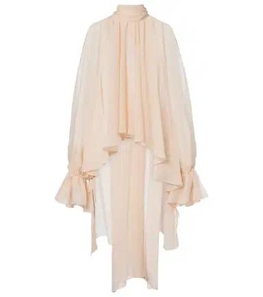 Blumarine Asymmetric georgette blouse | Thumbnail 1 Blumarine Asymmetric georgette blouse | Thumbnail 1