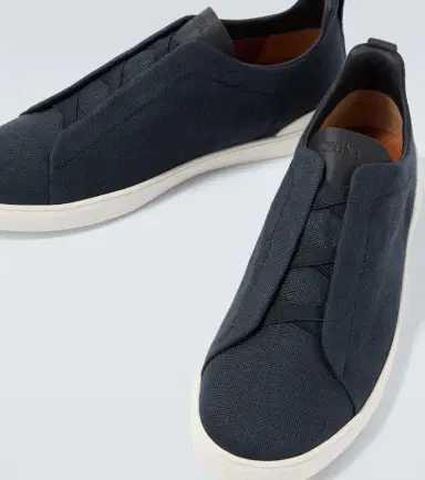 Zegna Triple Stitch canvas slip-on sneakers | Thumbnail 3 Zegna Triple Stitch canvas slip-on sneakers | Thumbnail 3