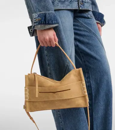 JW Anderson Loafer Small suede shoulder bag | Thumbnail 4 JW Anderson Loafer Small suede shoulder bag | Thumbnail 4
