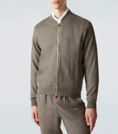 Kiton Linen bomber jacket | Thumbnail 5 Kiton Linen bomber jacket | Thumbnail 5