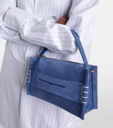 JW Anderson Loafer Small suede shoulder bag | Thumbnail 4 JW Anderson Loafer Small suede shoulder bag | Thumbnail 4