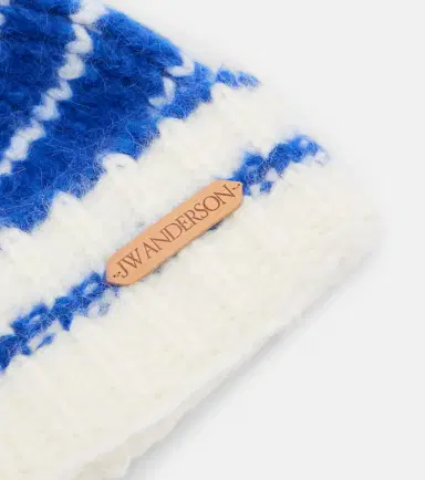 JW Anderson Striped alpaca-blend beanie | Thumbnail 2 JW Anderson Striped alpaca-blend beanie | Thumbnail 2